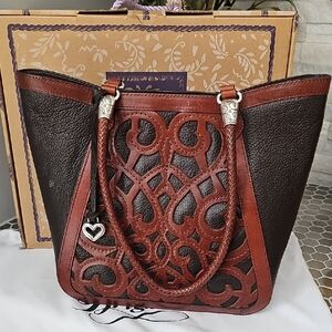 Brighton Genevieve Elegant Chocolat and Black Women's Handbag